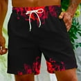 thumbnail image 2 of Summer Savings! Stamzod Mens Shorts Five-Point Quick-Drying Sports Surfing Short Flame Digital Print Plus Size Seaside Vacation Beach Shorts, 2 of 7