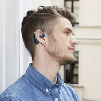 Wireless Earbuds Bluetooth 5.3 Headphones 90 Hrs Playtime Earbuds with Wireless Charging Case Power Display Over-Ear Earphones with Earhooks Waterproof Stereo Headset for Android Phone Workout - Blue