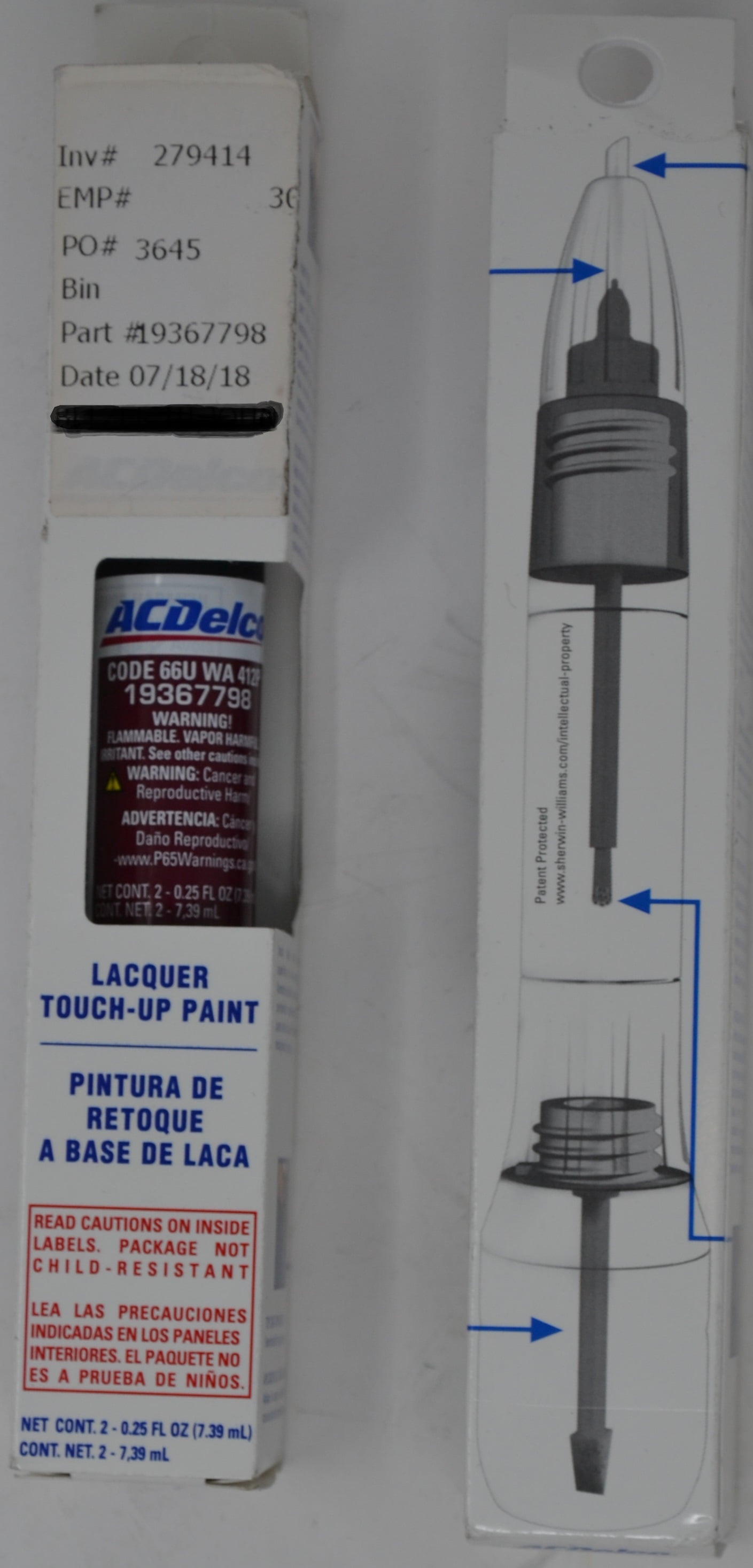 W413p Color Code OEM Genuine GM ACDelco 4 in1 Touch Up Paint CODE 66U WA412P SONOMA ...