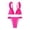 Pink, variant on Korean Style Bikini Ruffle Swimsuit For Elegant Pure Desire Two Piece Bathing For Hot And Beach Sparkly Bikini