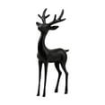 thumbnail image 2 of RuiJiao Antique Bronze Finish European-Style Imitation Metal Deer Sculpture Statue for Entryway, Outdoor Garden Decor, Durable Weather-Resistant Vintage Home Decor (Set of 3), 2 of 7