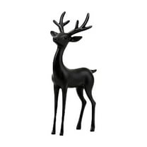 Virelaxpo Elegant Deer Figurine Sculpture for Home Decor,European-Style Imitation Metal Stag Statue,Perfect for Entryway and Garden Decoration