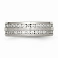 thumbnail image 3 of Stainless Steel 7mm Double Row CZ Ring Size: 8; for Adults and Teens; for Women and Men, 3 of 6