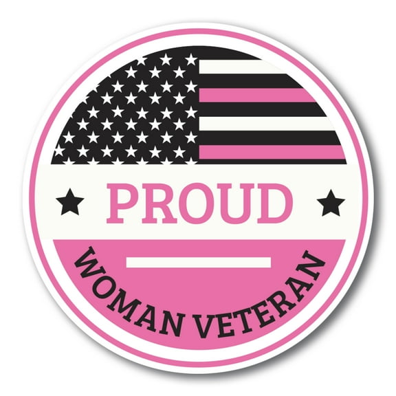 Magnet Me Up Proud Woman Veteran Military Pink Magnet Decal, 5", Perfect for Car