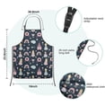 thumbnail image 7 of Dark Blue Princess Castle Pattern Kids Aprons for Girls and Boys,Adjustable Neck Strap Toddler Aprons for Kids Cooking Baking, 7 of 7