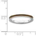 thumbnail image 5 of Sterling Silver Brown-Enameled 2.25mm Ring, 5 of 5