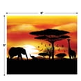 thumbnail image 7 of Party Central Pack of 6 Orange and Black African Safari Insta-Mural Wall Decors 6', 7 of 7