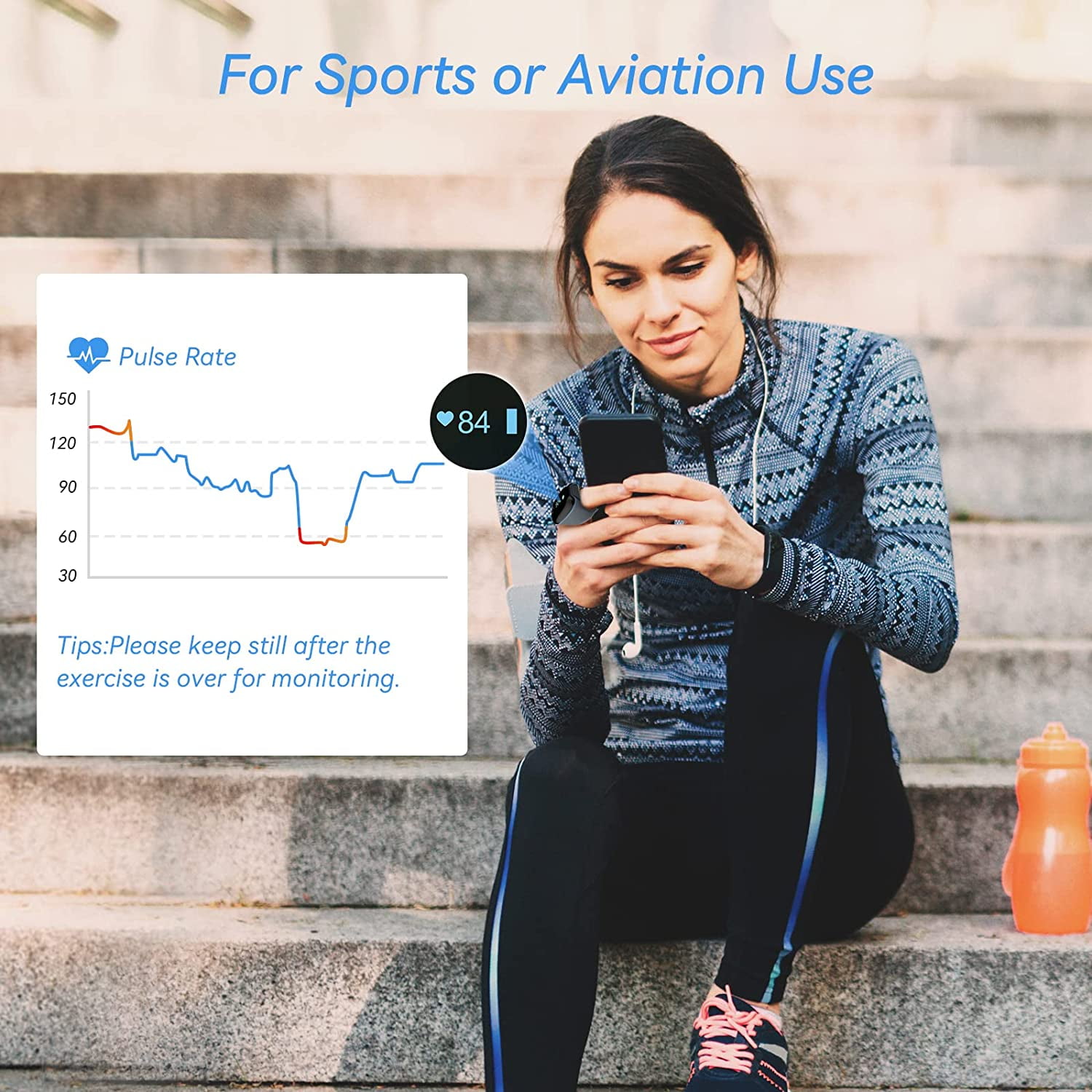 Vibeat O2ring Sport - Pulse Oximeter, Wearable Heart Rate Tracker for Cycling,Hiking,Yoga