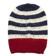 thumbnail image 2 of USA Flag Patriotic  Cuffless Knit American Beanie, Red, 2 of 4