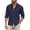 Navy, variant on Men Long Sleeve Dress Shirt Classic Fit Button Down Formal Business Casual Top Grey XXXL