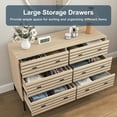 thumbnail image 3 of Barara King Dresser, Storage Organization, Chest of Drawers with Handles,6 Drawers Dresser for Home with Metal Legs,Brown, 3 of 13