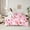 Pink Red, variant on Manfei Girls Castle Bedding Comforter Set 7pcs, Cute Rainbow Flower Full Bedding Set, Chic Butterfly Fitted Sheet Flat Sheet, Princess Pink Room Decor