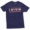 thumbnail image 4 of Men'S Latvia T-Shirt Latvian Flag Coat Of Arms Tee Shirt Independence Day Heritage Tee (4X-Large Grey), 4 of 6