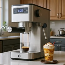 Garvee Espresso Machines for Home, 20 Bar Slim Espresso Maker with Frother Steam Wand and 47oz Removable Tank, Silver