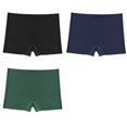 thumbnail image 1 of TrowBridge-bóxer sin costuras para mujer, lencería transpirable, cómoda, ropa interior de satén de seda, 3 piezas, 1 of 4