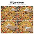 thumbnail image 4 of Nawypu Yellow Orange Round Waterproof Table Cover Elastic Tablecloth African Elements Collage Round Tablecloth Tablecloths Elastic Fitted Indoor Outdoor Apartment Decor  Tables, 4 of 7