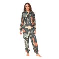 thumbnail image 2 of FORMRS Onesies Pajama for Adults Unisex Hoodie Winter Jumpsuit One Piece Sleepwear, Sizes S-2XL, Gray Dinosaur, 2 of 7