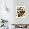 thumbnail image 3 of JEUXUS Strawberry Art, French Botanical Print - Berry Red Wall Art, Vintage Fruit Kitchen Decor, Redoute Wild Strawberries Bouquet, 3 of 4