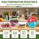 thumbnail image 5 of Recipientes de vidrio para almacenamiento de alimentos Skroam, 5 paquetes de 1040 ml con tapas, 5 of 7