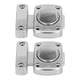 thumbnail image 3 of Pestillo giratorio de aleación de zinc para muebles, puerta de baño, color plateado, 3 of 14