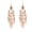 Light Pink, variant on 1 Pair Women Hook Earrings Vintage Ethnic Style Exaggerated Hollow Out Beads Waterdrop Shape Bohemian Ear Decoration Jewelry Vacation Earrings Hanging Earrings