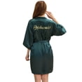 thumbnail image 6 of LYMAYTER Bridal Satin Robe‌ for Women's Short Rose Gold Bride Bridesmaid Wedding Party Robe S-2XL, 6 of 8