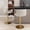 Beige-pu-gold, variant on HomePerch Set of 2 Faux Leather Swivel Bar Stools with Adjustable Height, Wingback Tufted Backrest, and Gold Metal Legs for Kitchen Island or Dining Room