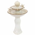 thumbnail image 1 of Sunnydaze 27" H Electric White Ceramic 2-Tier Resting Birds Outdoor Water Fountain, 1 of 10