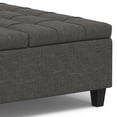 thumbnail image 2 of Coffee Table Storage Ottoman - Wide Vegan Leather Top - 36 Inch Black, 2 of 12