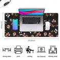 thumbnail image 5 of Long Mouse Pads for Desk,Pioneer Flower Floral Print Pattern Desk Mats on Top Of Desks, Desk Mouse Pad Extra Large with 3mm Non-Slip Base and Stitched Edge for Gaming,Office,Work,Home 35.4"x15.7", 5 of 6