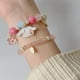 thumbnail image 3 of Pulseras Kawaii Sanrio de felpa Cinnamoroll Kuromi para mujer, pulsera elástica My Melody, cadena para fiesta, boda, joyería de amistad, regalos, 3 of 4