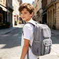 thumbnail image 2 of Fgnfyis School Backpack for Girls Breathable Mesh Gym Lightweight Comfortable Daily College Rucksack with Ventilated Padded Straps Kids Backpack Grey, 2 of 4