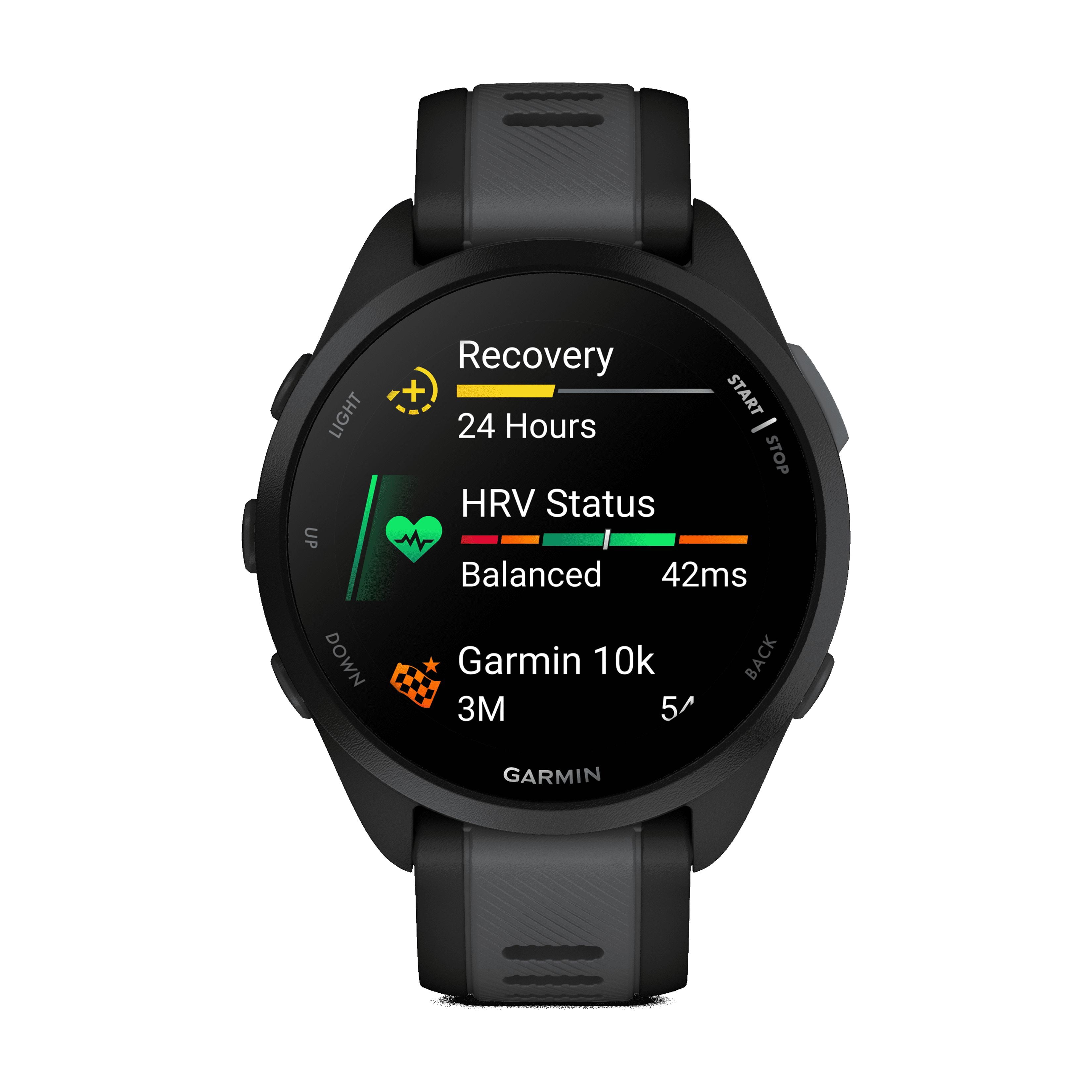 Garmin Forerunner 165 GPS Running Smartwatch, Fitness Tracker Smart Watch For Men and Women Bundle with Accessories - Black/Slate Gray