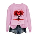 thumbnail image 2 of Valentines Sweatshirt, Women's Valentine's Day Printed Sweatshirt, Long Sleeve Crewneck Sweatshirts Women's Round Neck Printed Long Sleeved Tops Sweatshirt, 2 of 4