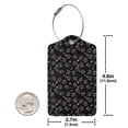 thumbnail image 2 of Rocae Cool Skull Love for Leather Luggage Baggage Tags ID Label Privacy Cover ID Label with Stainless Steel Loop and Address Card, 2 of 5