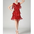 thumbnail image 2 of Stretchy Fringe Glamour 1920's Retro "pin-up" Theme Pageant Wear Dress, 2 of 2