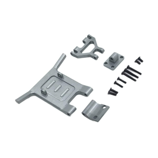 Parachoques delantero para coche RC, alerón trasero mejorado, accesorios de bricolaje, parachoques, conexión de piezas de repuesto para Plata