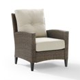 thumbnail image 4 of Crosley Rockport Outdoor Wicker High Back Arm Chair in Oatmeal, 4 of 16