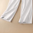 thumbnail image 4 of Babysbule Womens Elasticity Pants Women's Fashion Casual Solid Color Split Mid Waist Loose No Belt Wide Leg Long Pants, 4 of 7