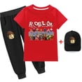 thumbnail image 1 of Juego Roblox de dos piezas para niños y niñas, traje de camiseta de manga corta y sombrero, algodón fino bidimensional, periférico, el mejor regalo, nuevo, 1 of 4