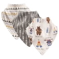 thumbnail image 2 of Luvable Friends Baby Boy Cotton Bandana Bibs 3pk, Bear, One Size, 2 of 2