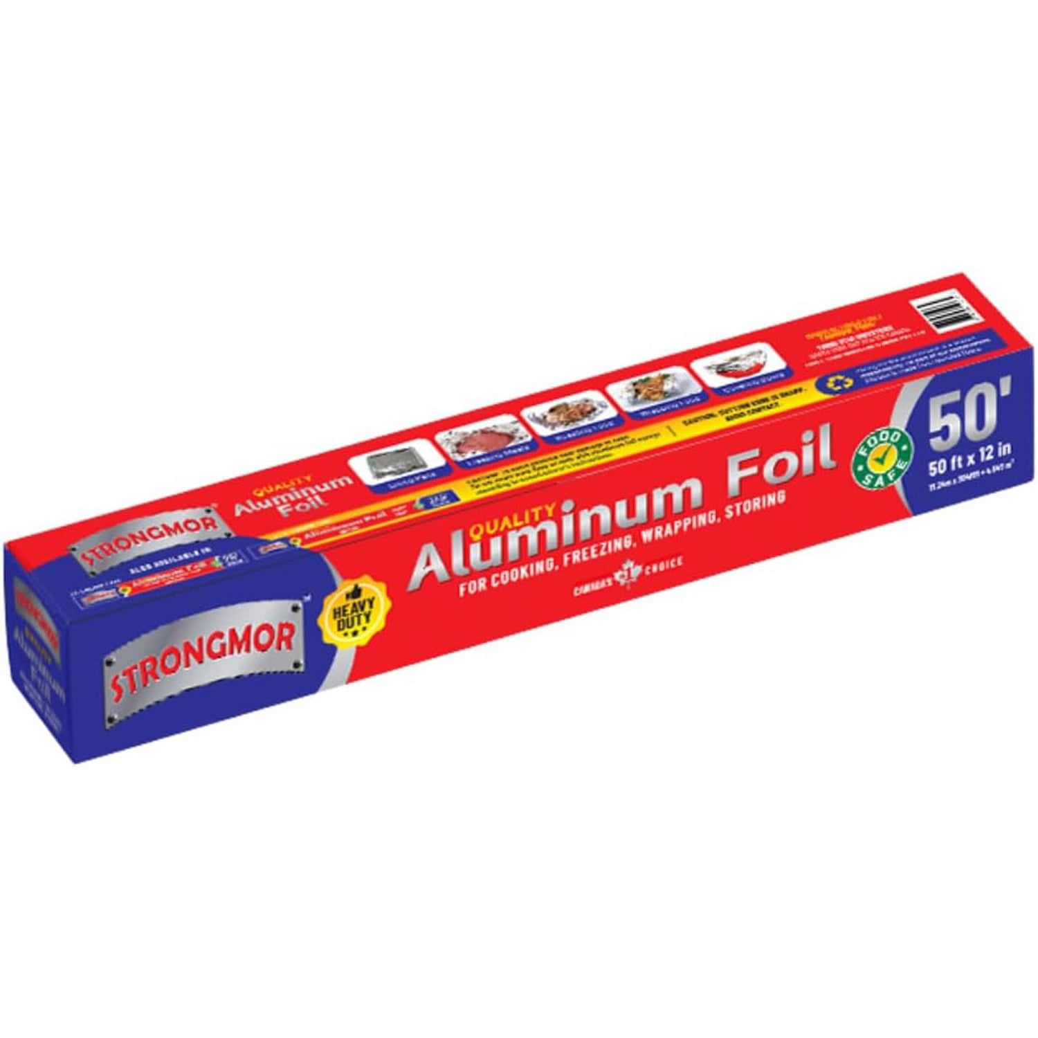 Strongmor Aluminum Foil Heavy Duty 50 Ft x 12 In (Pack of 2)
