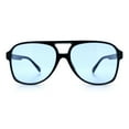 thumbnail image 3 of Mens Iconic Large Tear Drop Racer Plastic Fashion Sunglasses Black - Blue, 3 of 8