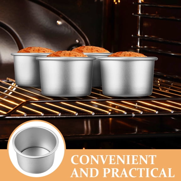 NICEXMAS 5-Piece Round Metal Cake Pans Set with Removable Bottom for Easy Baking and Perfect Cakes Every Time