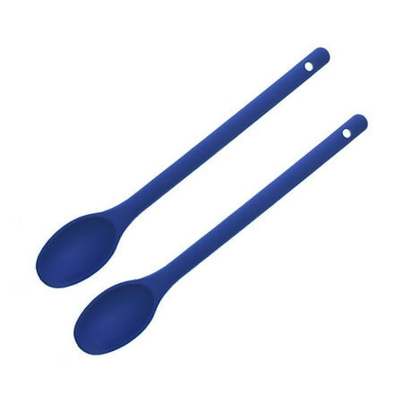 

jiawei 2Pcs Long Handle Silicone Salad Food Mixing Stirring Spoon Kitchen Cooking Tool