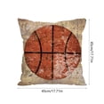 thumbnail image 3 of Juego de fundas para cojines de baloncesto | 17,7"x17,7" Algodón de lino | Fundas decorativas multicolores para sofá, cama | Patrón impreso suave, lavable, duradero | Acento moderno del salón, 3 of 6