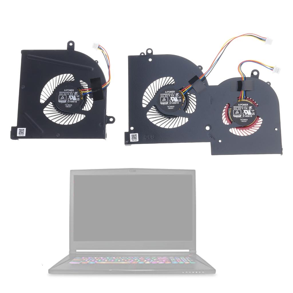 WE-POLUJ CPU Cooler Fan Portable USB Power GPU Radiator for MSI GS65 GS65VR MS-16Q2