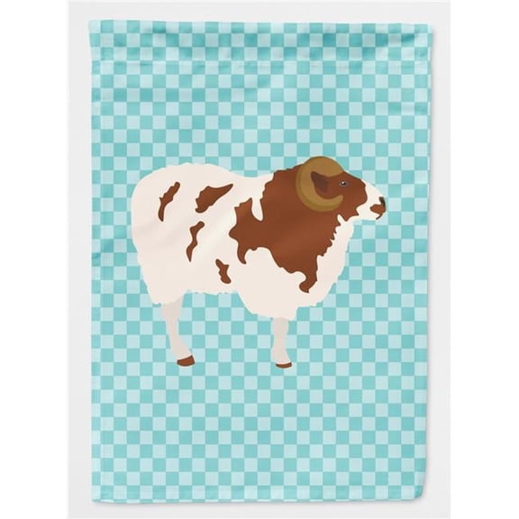 Caroline's Treasures BB8149CHF Jacob Sheep Blue Check Flag Canvas House Size , Large, multicolor