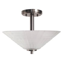 Dale Tiffany Houston Flush Mount Satin Nickel in finish