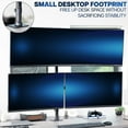 thumbnail image 3 of VIVO Triple Computer Monitor Desk Mount, 1 Ultrawide to 49", 2 Standard to 27", 3 of 8